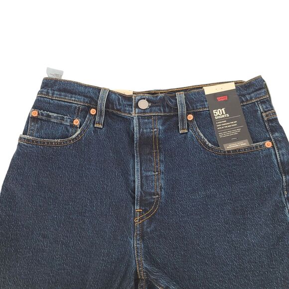 Levi's 501 NWT Mid Thigh Shorts Salsa Center Size 29 - Picture 2 of 9